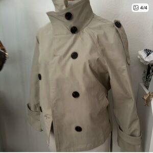 Beige Double-Breasted Women's Jacket